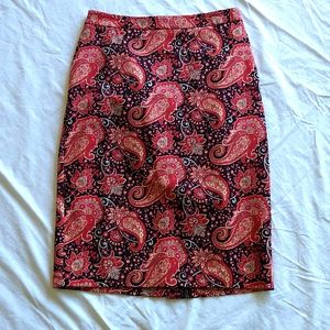 Paisley pencil skirt